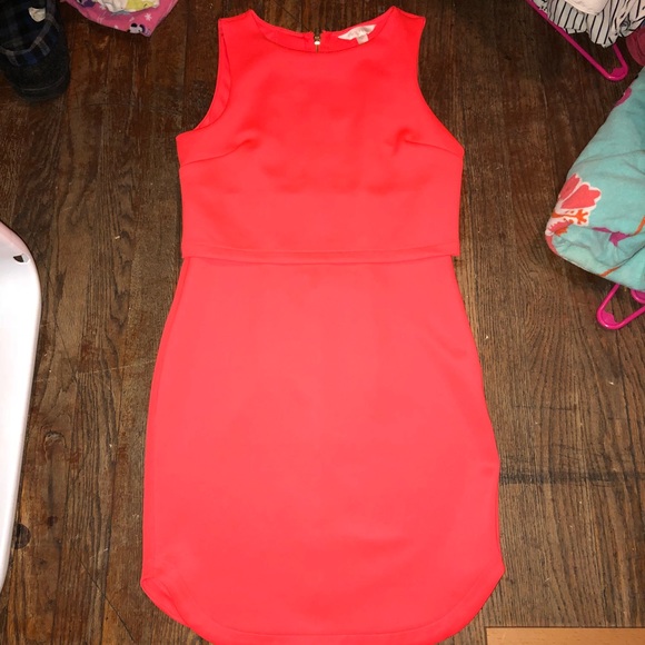 orange skin tight dress